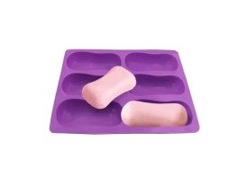 Molde silicona 6 jabones hueso